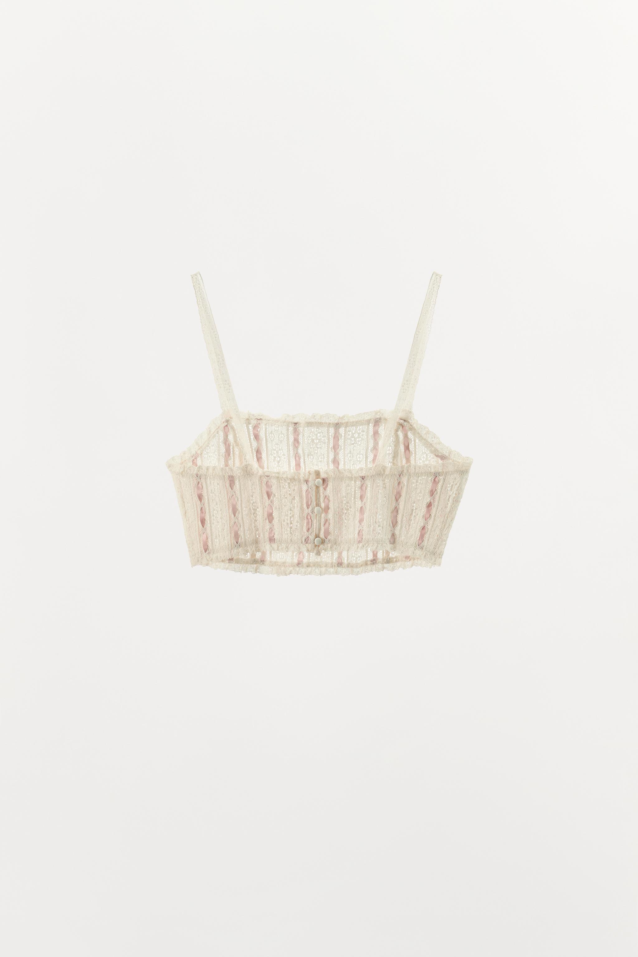 CONTRAST BOW CROP TOP